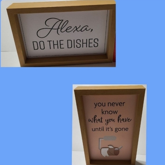 Shadow Box Art for Kitchen or Bathroom NWOT Reversible - Picture 2 of 7